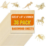 36 PCS Basswood Sheets