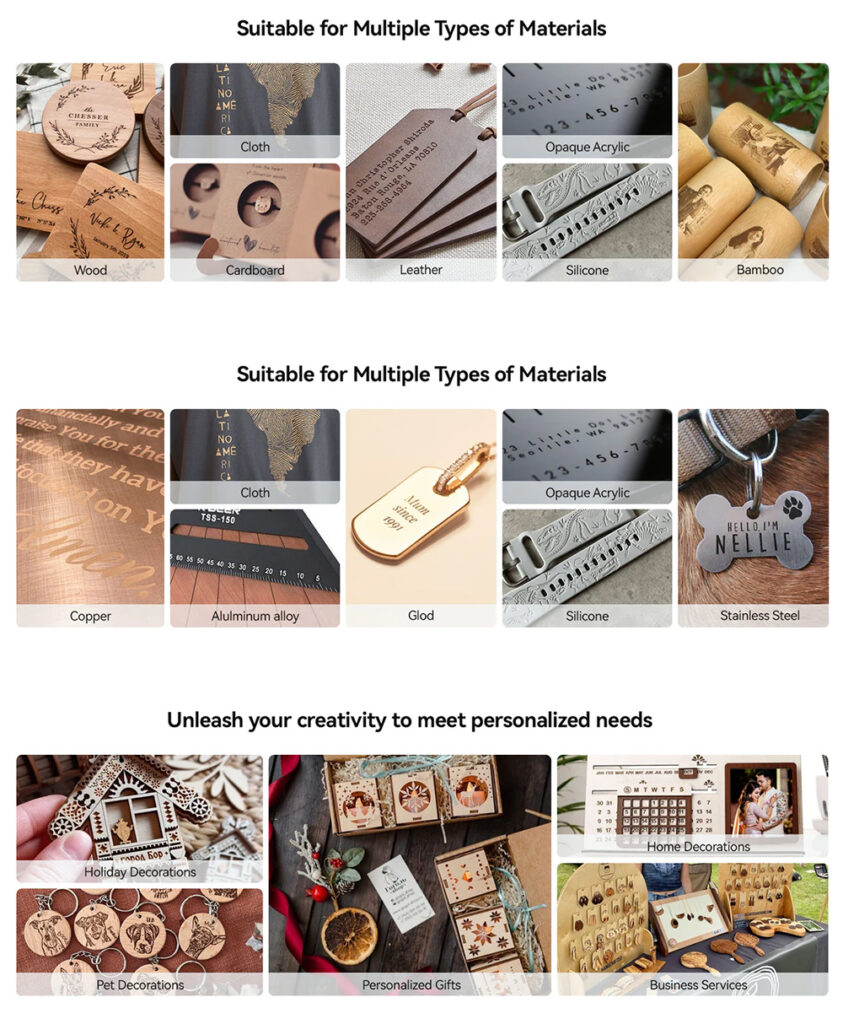 Multiple Types of Engraving Materials