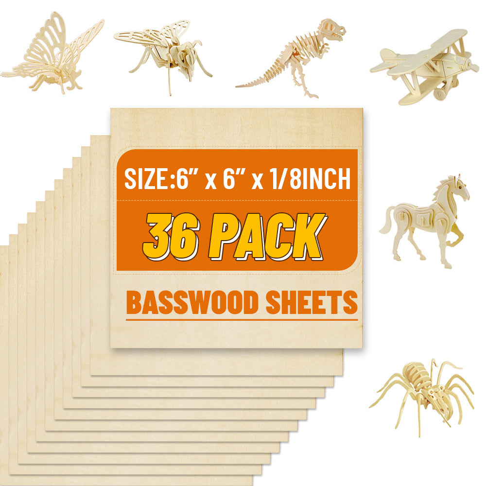 36 STÜCK Basswood-Platten