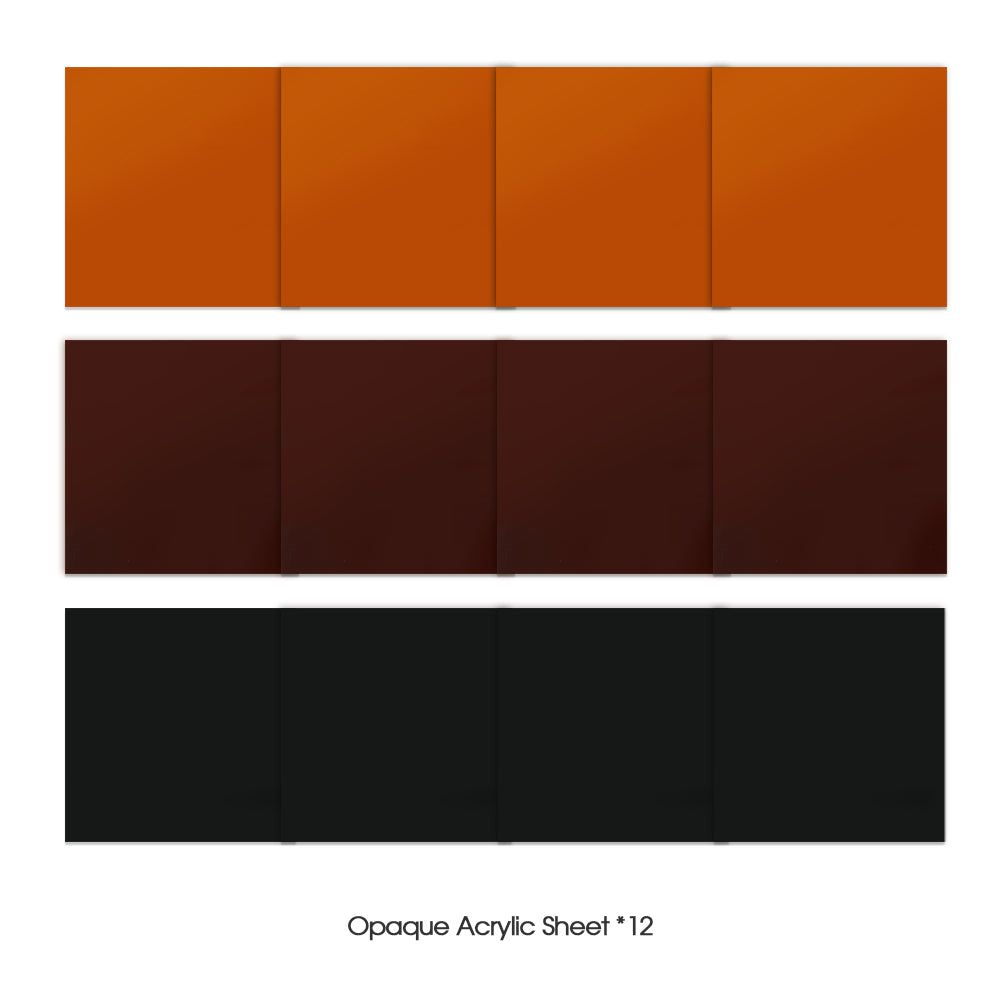 12pcs Opaque Acrylic Sheets (7.9
