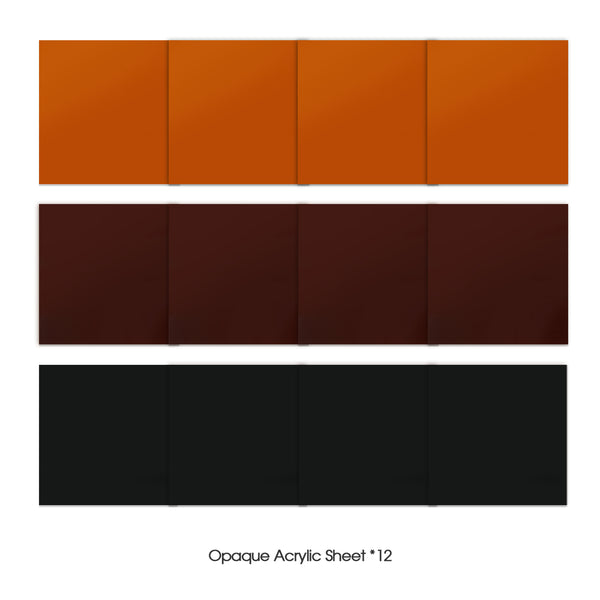 12pcs Opaque Acrylic Sheets (7.9" × 7.9")
