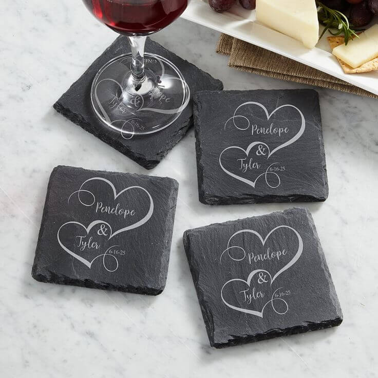 20 PCS Black Square Stone Boards