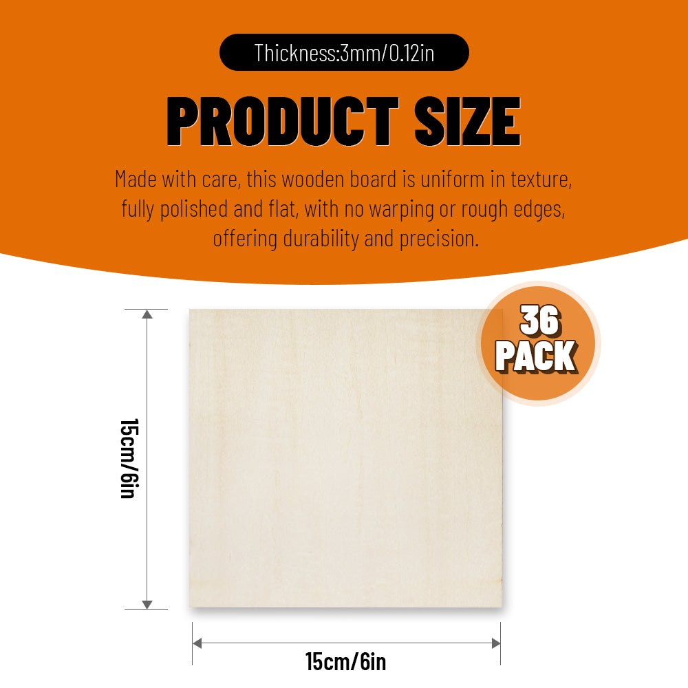 36 STÜCK Basswood-Platten