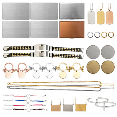 34pcs Laser Engraving Material Kit