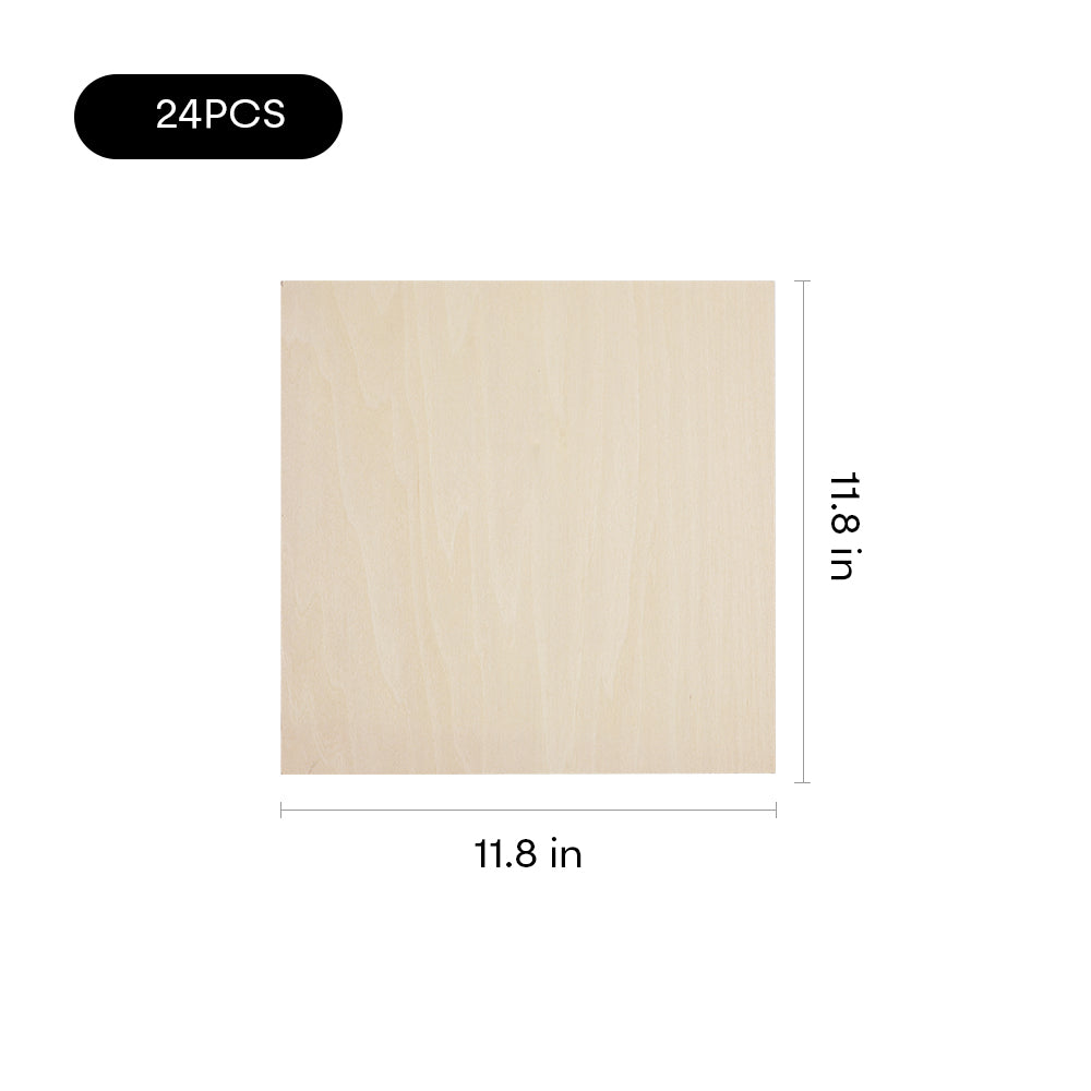 24pcs Basswood Plywood Sheets