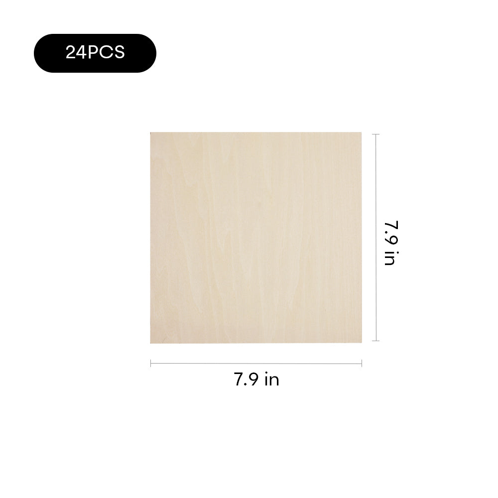 24pcs Basswood Plywood Sheets