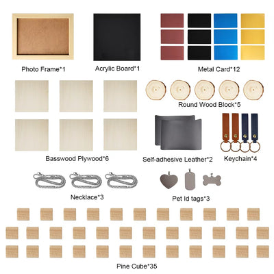 72 PCS DIY Engraving Material
