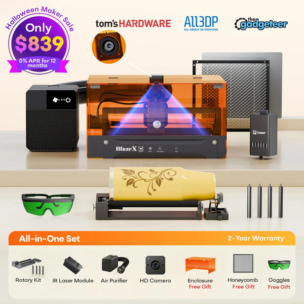 BlazeX M3 Pro Dual-Laser Engraver and Cutter - All-in-One Set