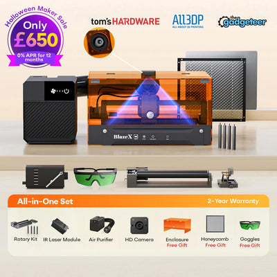 BlazeX M3 Pro Dual-Laser Engraver and Cutter - All-in-One