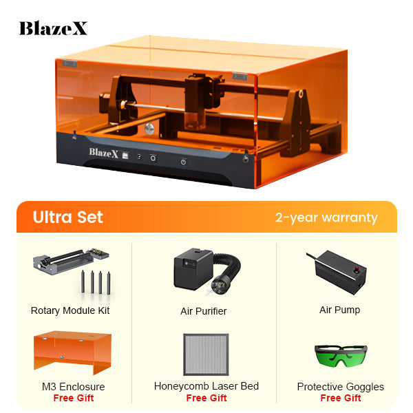BlazeX M5 Pro 10W Enclosed Laser Engraver and Cutter