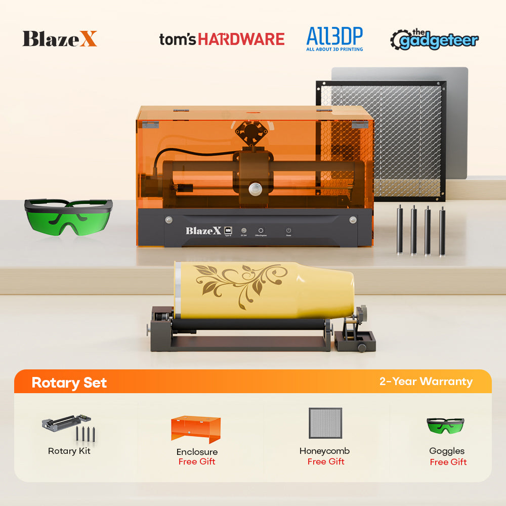 Autumn Maker Sale - BlazeX M3 Pro Laser Engraver and Cutter - Rotary Set