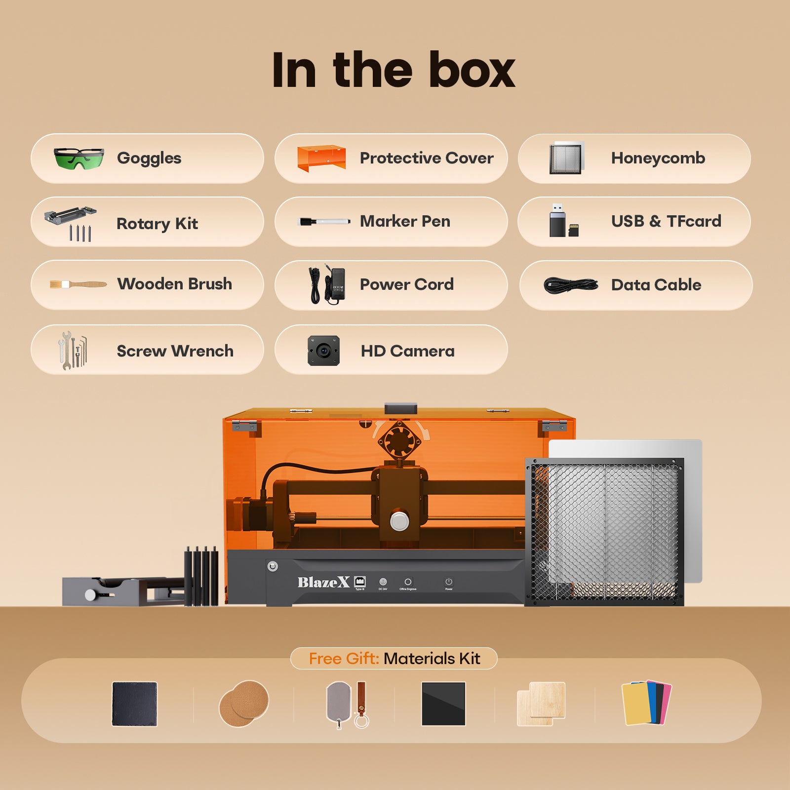 Back to School Sale - BlazeX M3 Pro Laser Engraver and Cutter (Camera Set)