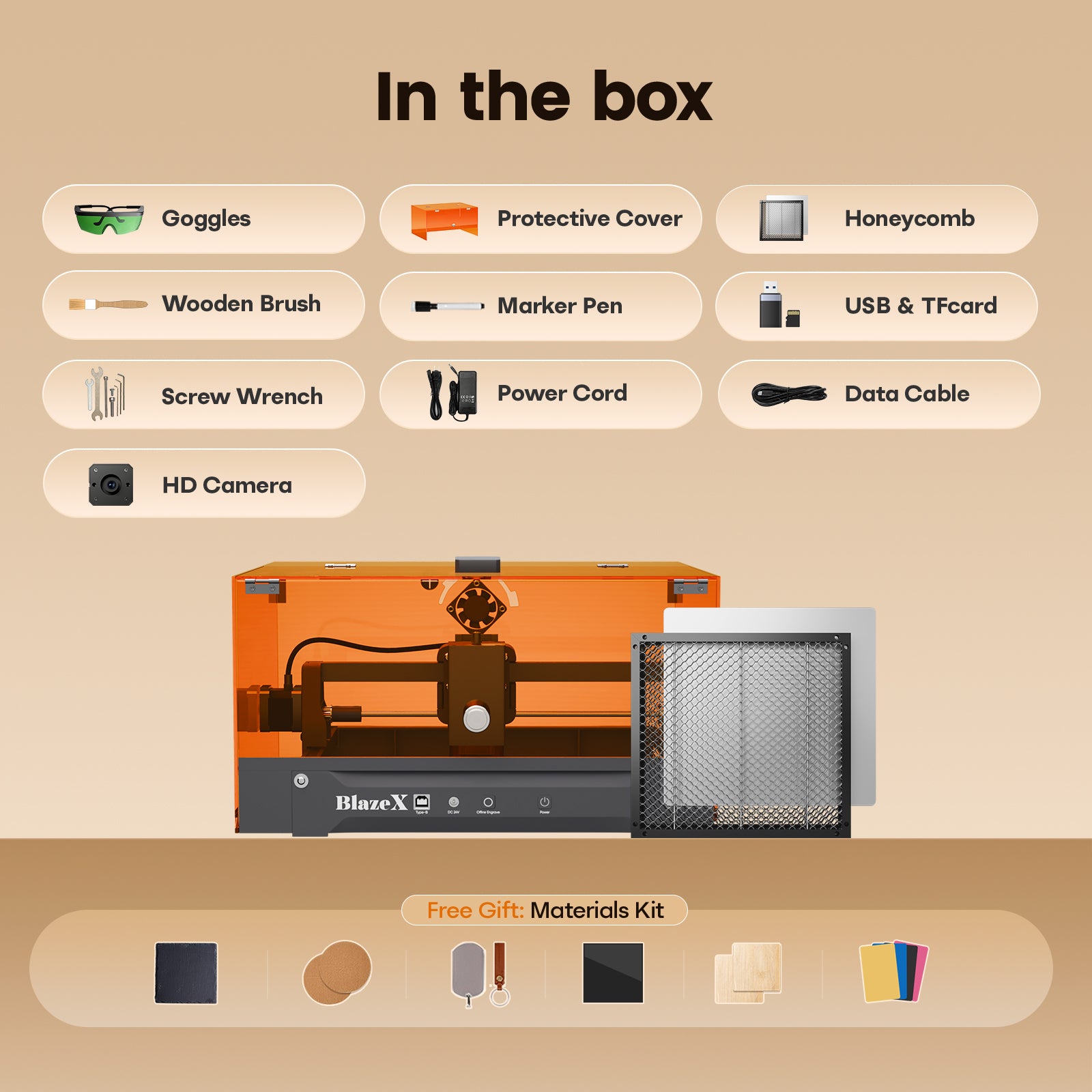 Back to School Sale - BlazeX M3 Pro Laser Engraver and Cutter (Camera Set)